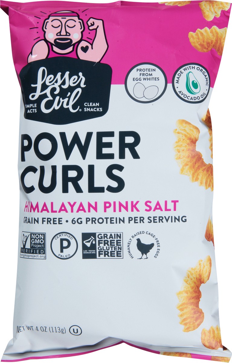 slide 6 of 9, LesserEvil Himalayan Pink Salt Power Curls 4 oz, 4 oz