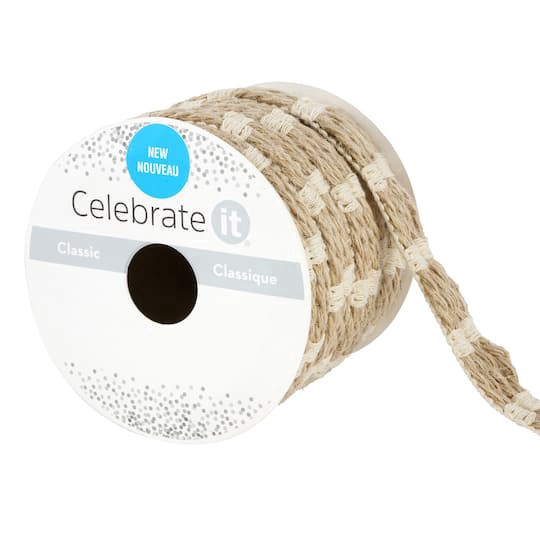 slide 1 of 6, 1/2" X 3yd. Jute Trim By Celebrate It, 1/2 in x 3 yd
