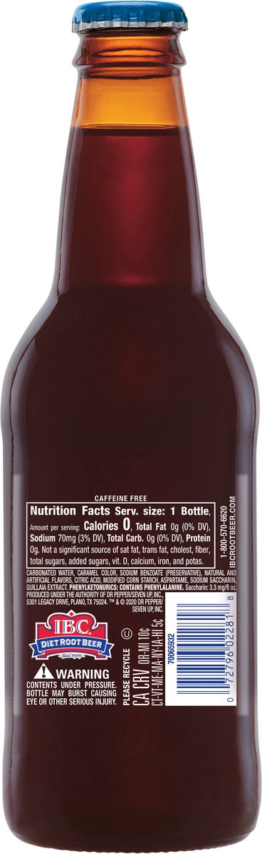 slide 5 of 7, IBC Diet IBC Root Beer Soda- 12 fl oz, 12 fl oz