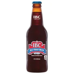IBC Diet Root Beer Soda, 12 fl oz Glass Bottle