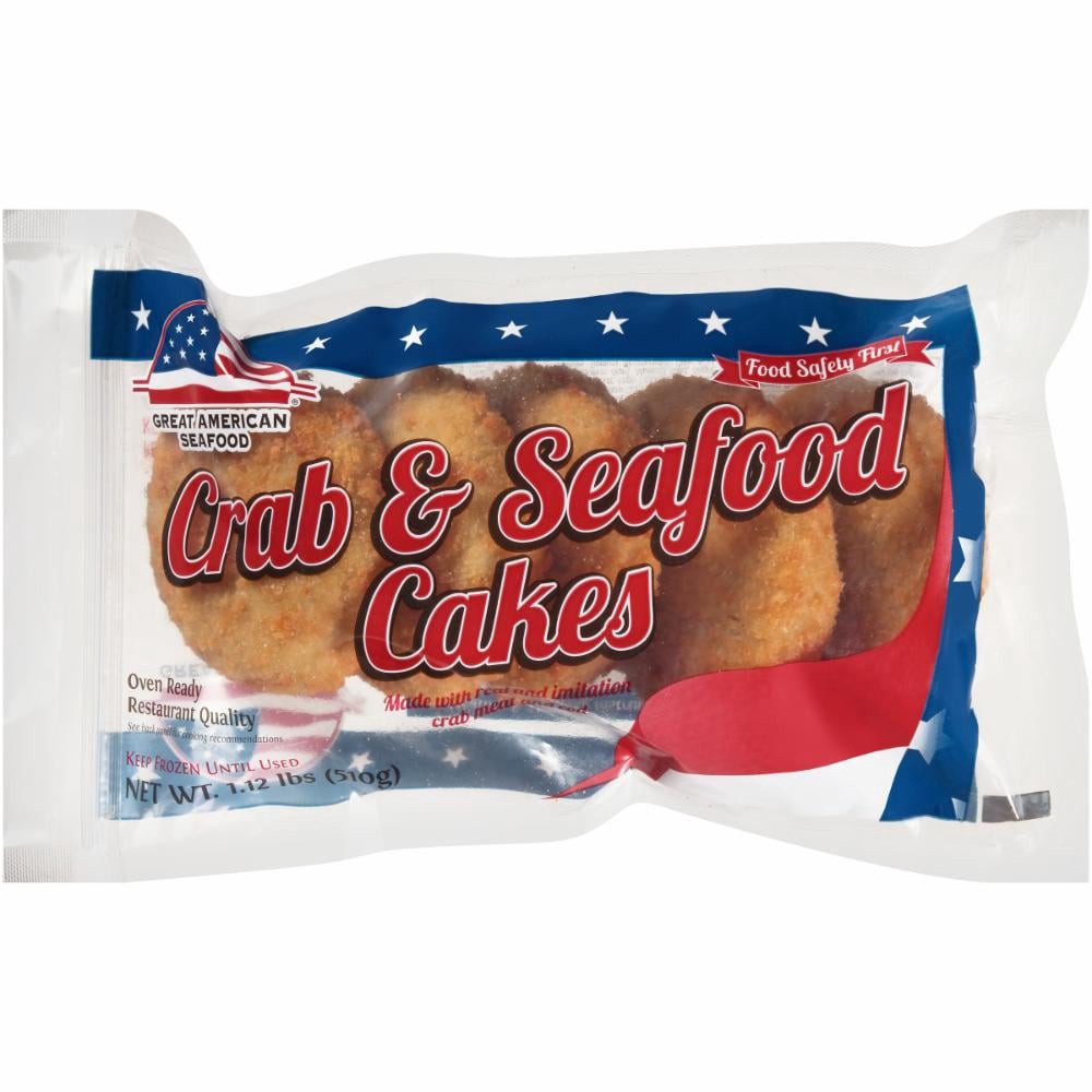 slide 1 of 5, Great American Seafood Crab & Seafood Cakes 1.125 lb, 1.12 lb