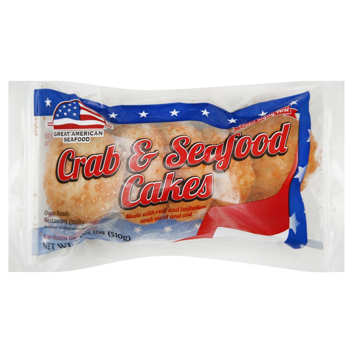 slide 4 of 6, Great American Seafood Crab & Seafood Cakes 1.125 lb, 1.12 lb