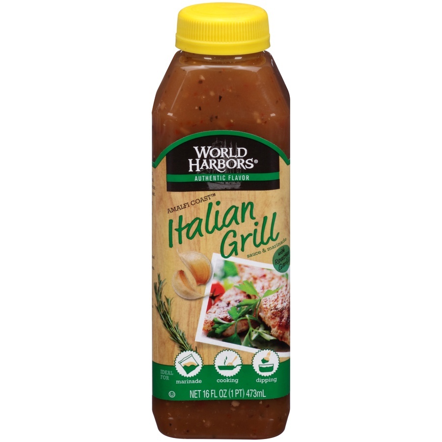 slide 1 of 1, World Harbors Italian Grill Marinade, 16 fl oz