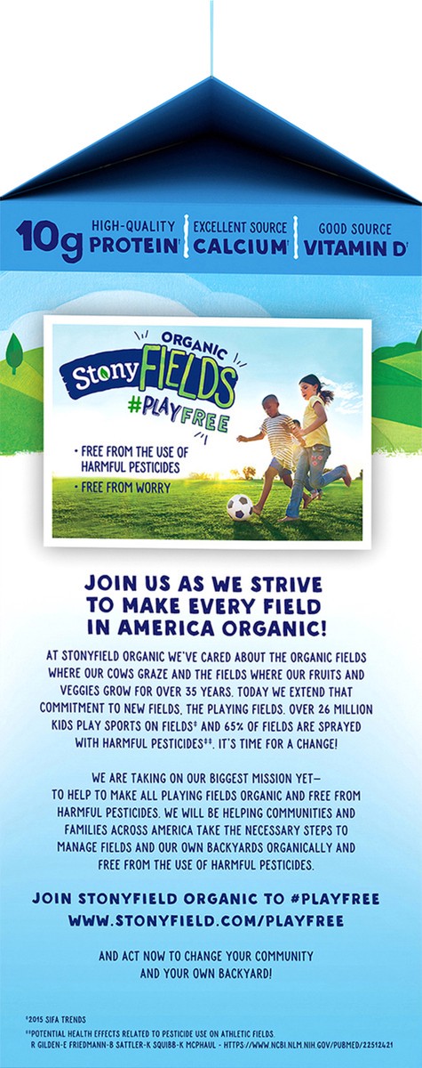 slide 4 of 9, Stonyfield Organic Protein Fat Free Milk 0.5 gl, 1/2 gal