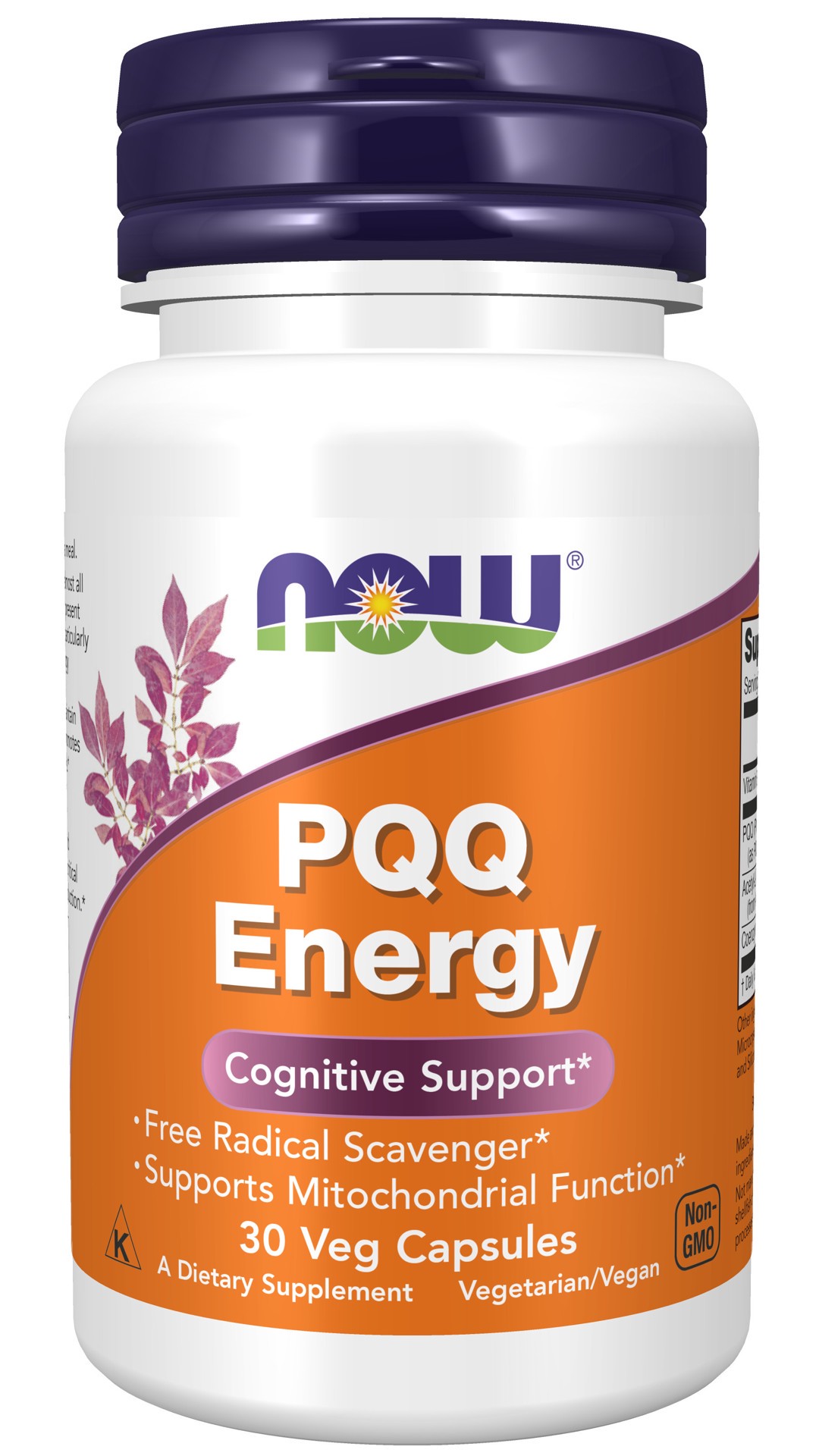 slide 1 of 4, NOW Supplements PQQ Energy - 30 Veg Capsules, 30 ct
