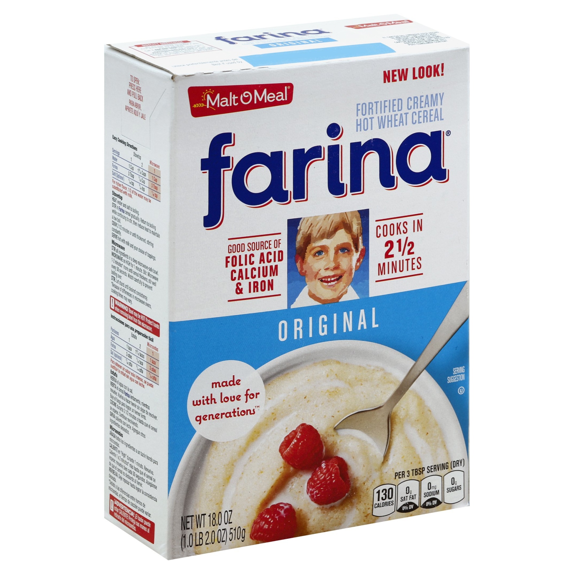 slide 1 of 1, Malt-O-Meal Farina, Original, 18 oz