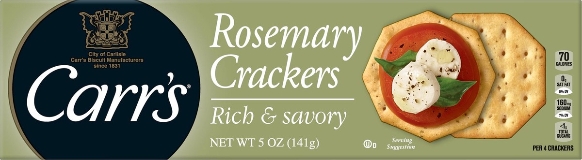 slide 5 of 8, Carr's Crackers, Rosemary, 5 oz, 5 oz