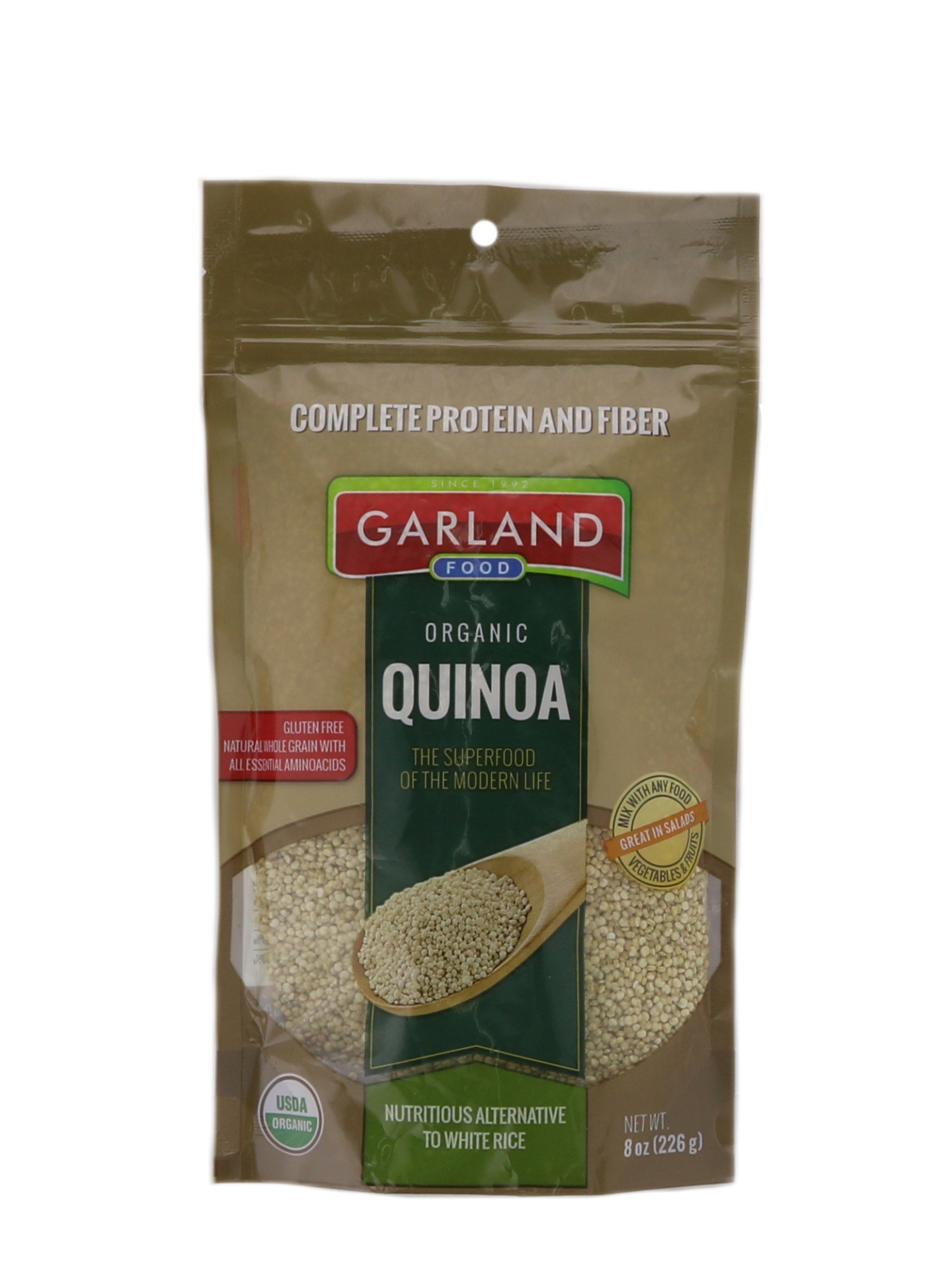 slide 1 of 1, Garland Food Organic Quinoa, 8 oz