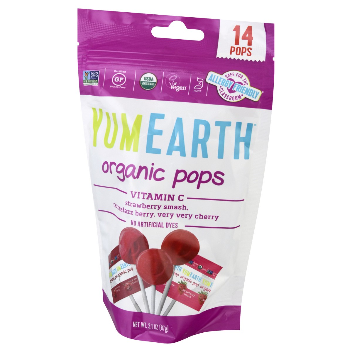 slide 3 of 9, Yummy Earth Lolli Pop Vitamin C Org, 14 ct