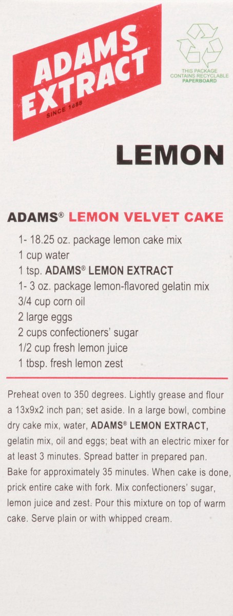 slide 5 of 12, Adams Extract Lemon Extract 1.5 oz, 1.5 oz
