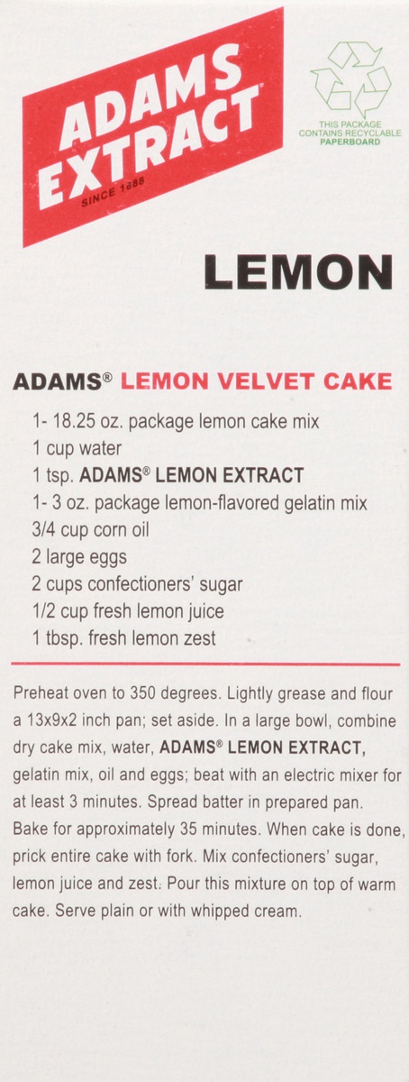 slide 9 of 10, Adams Lemon Extract, 1.5 fl oz