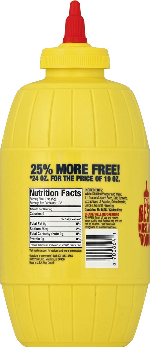 slide 4 of 6, Plochman's Mild Yellow Mustard, 24 oz