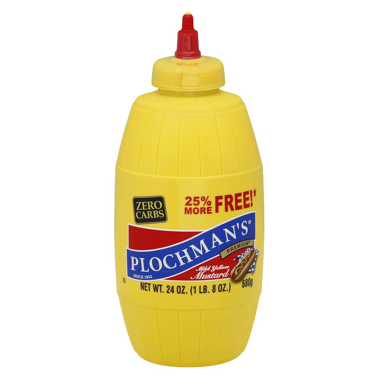 slide 1 of 6, Plochman's Mild Yellow Mustard, 24 oz