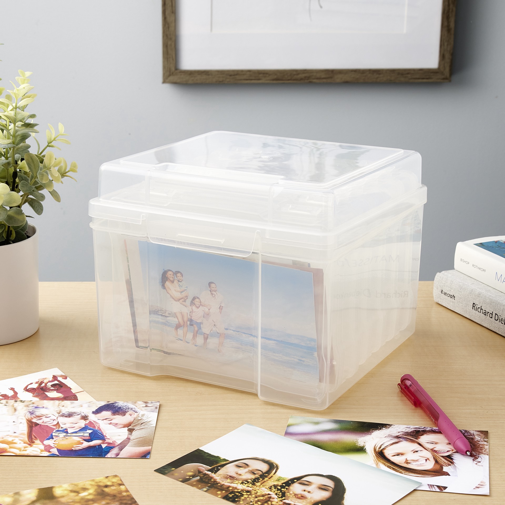 slide 6 of 6, 5" X 7" Clear 6-Case Photo Storage Keeper By Simply Tidy, 5 in x 7 in