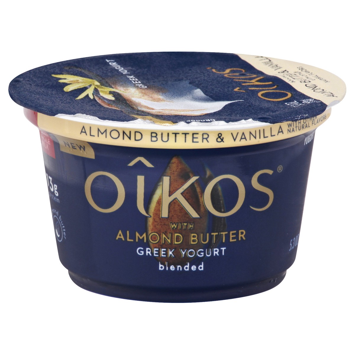 slide 5 of 12, Oikos Blended Greek Almond Butter & Vanilla Yogurt 5.3 oz, 5.3 oz