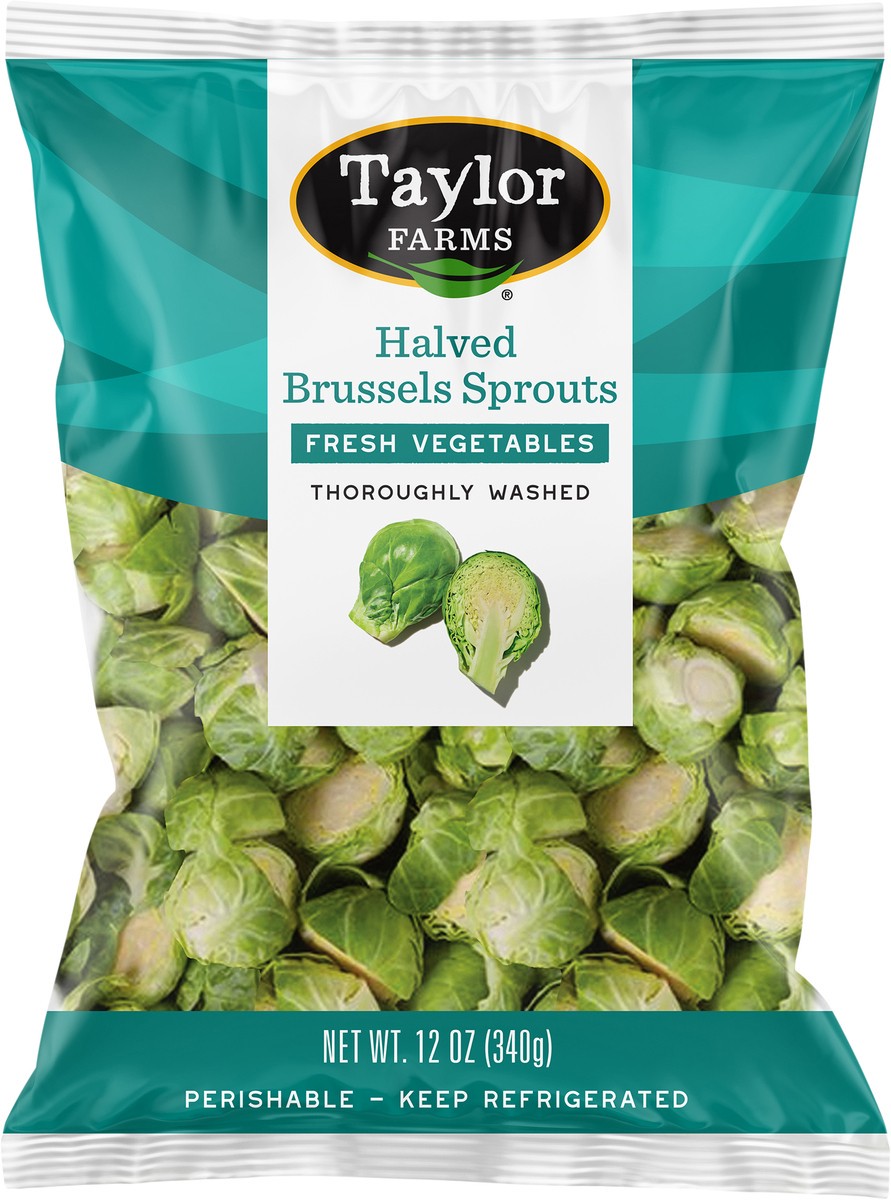 slide 3 of 3, Taylor Farms Halved Brussels, 12 oz