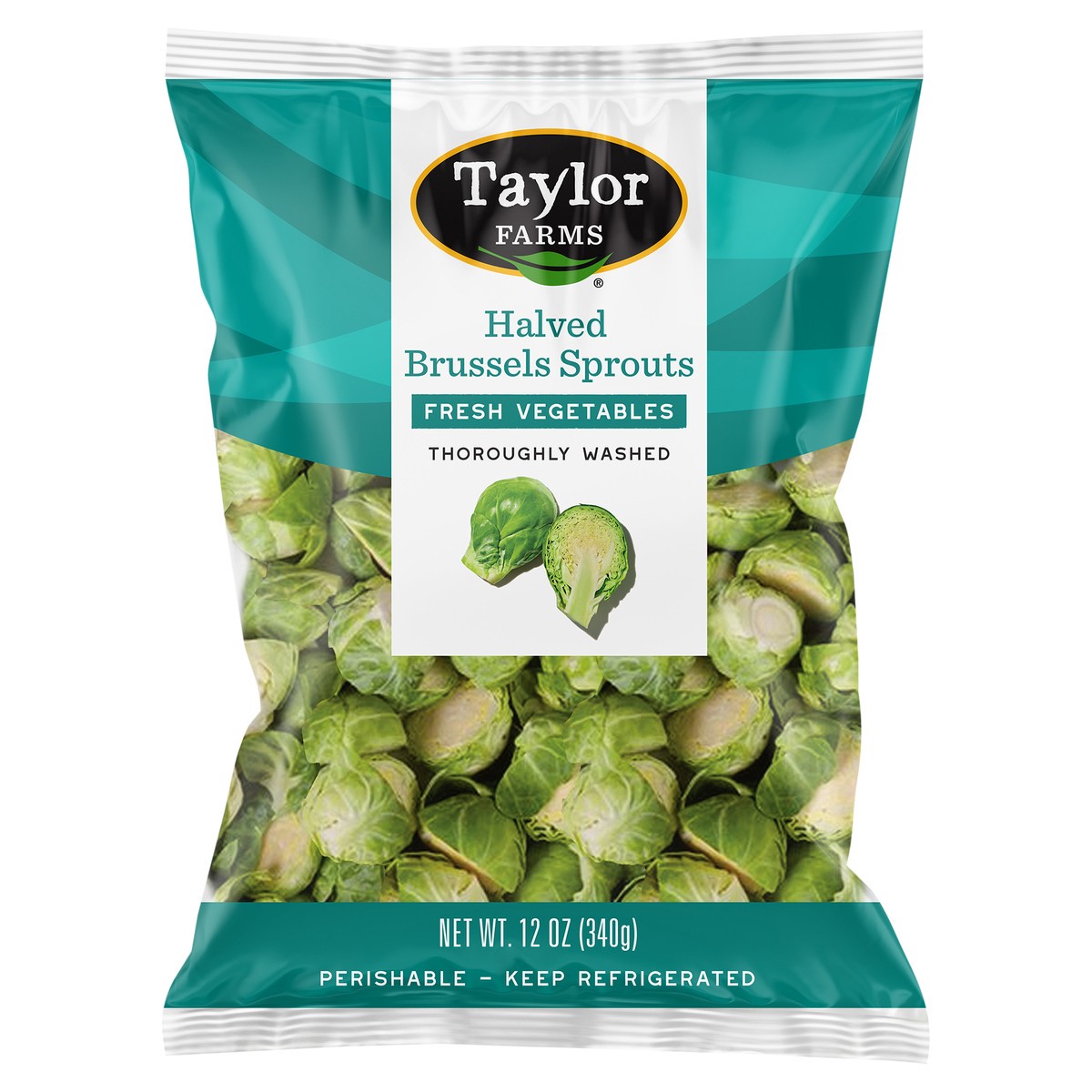 slide 1 of 3, Taylor Farms Halved Brussels, 12 oz