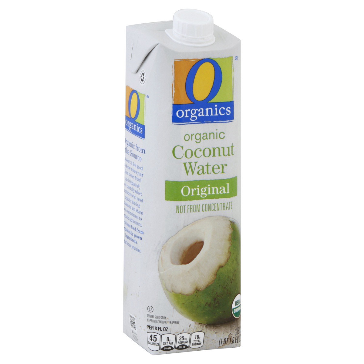 slide 1 of 4, O Organics Coconut Water Original, 33.8 fl oz