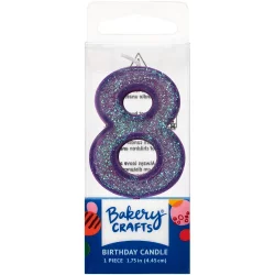 DecoPac Eight Birthday Candle Cake Decoration - Purple