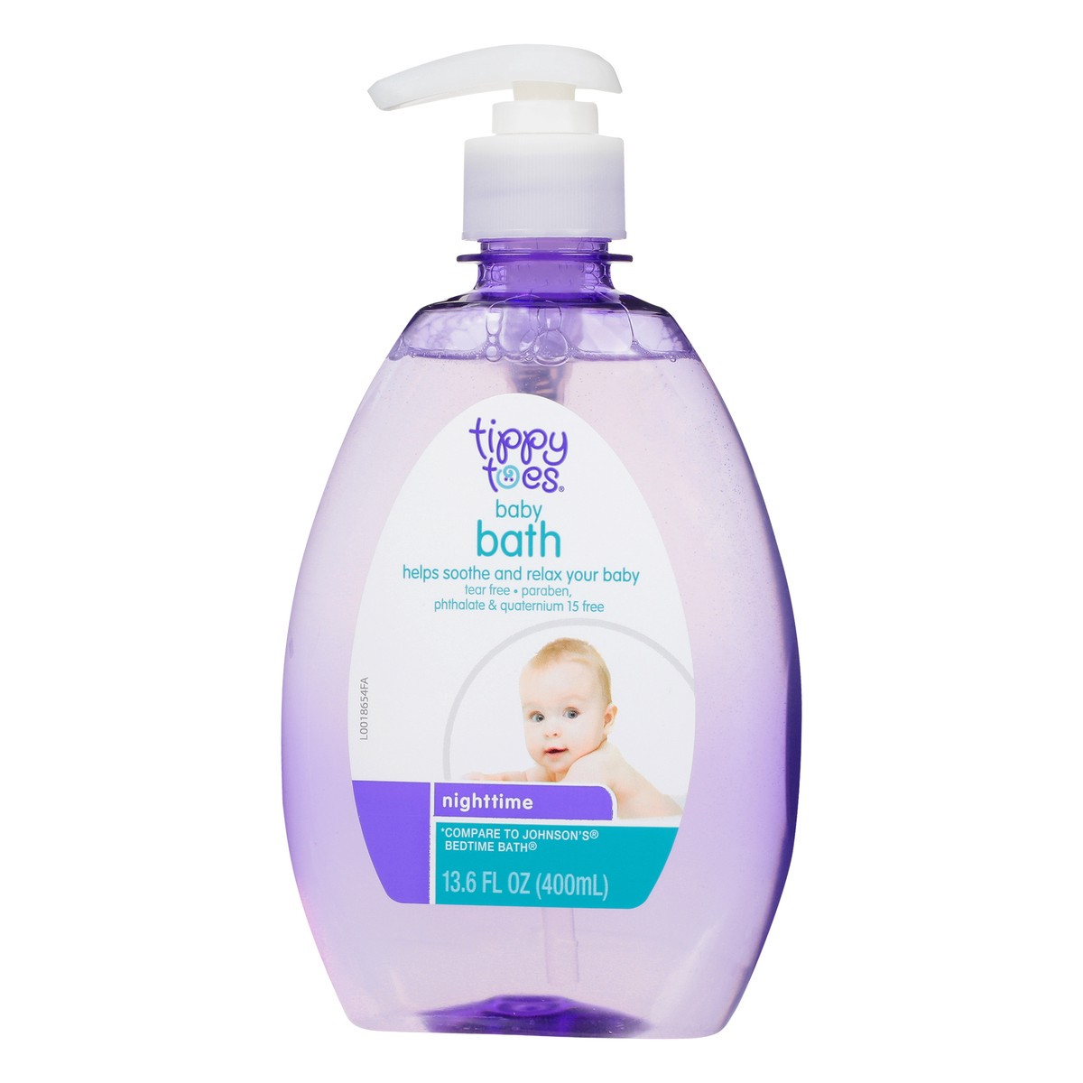 slide 3 of 9, Tippy Toes Baby Bath, Nighttime, 13.6 fl oz