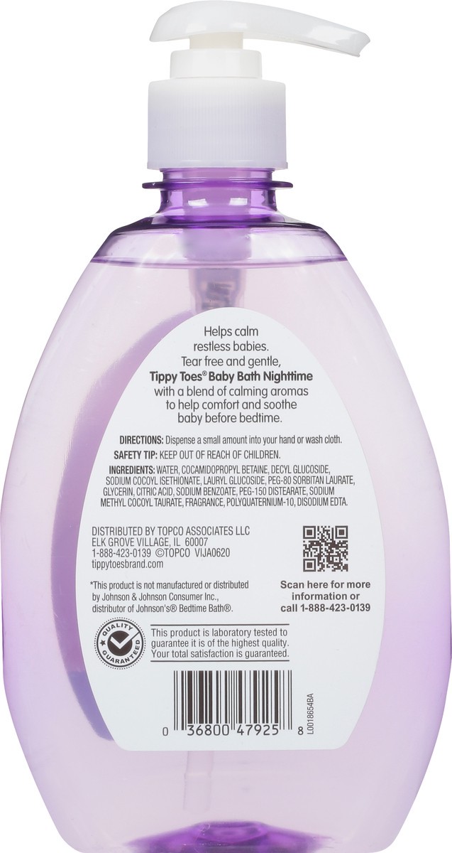 slide 9 of 9, Tippy Toes Baby Bath, Nighttime, 13.6 fl oz