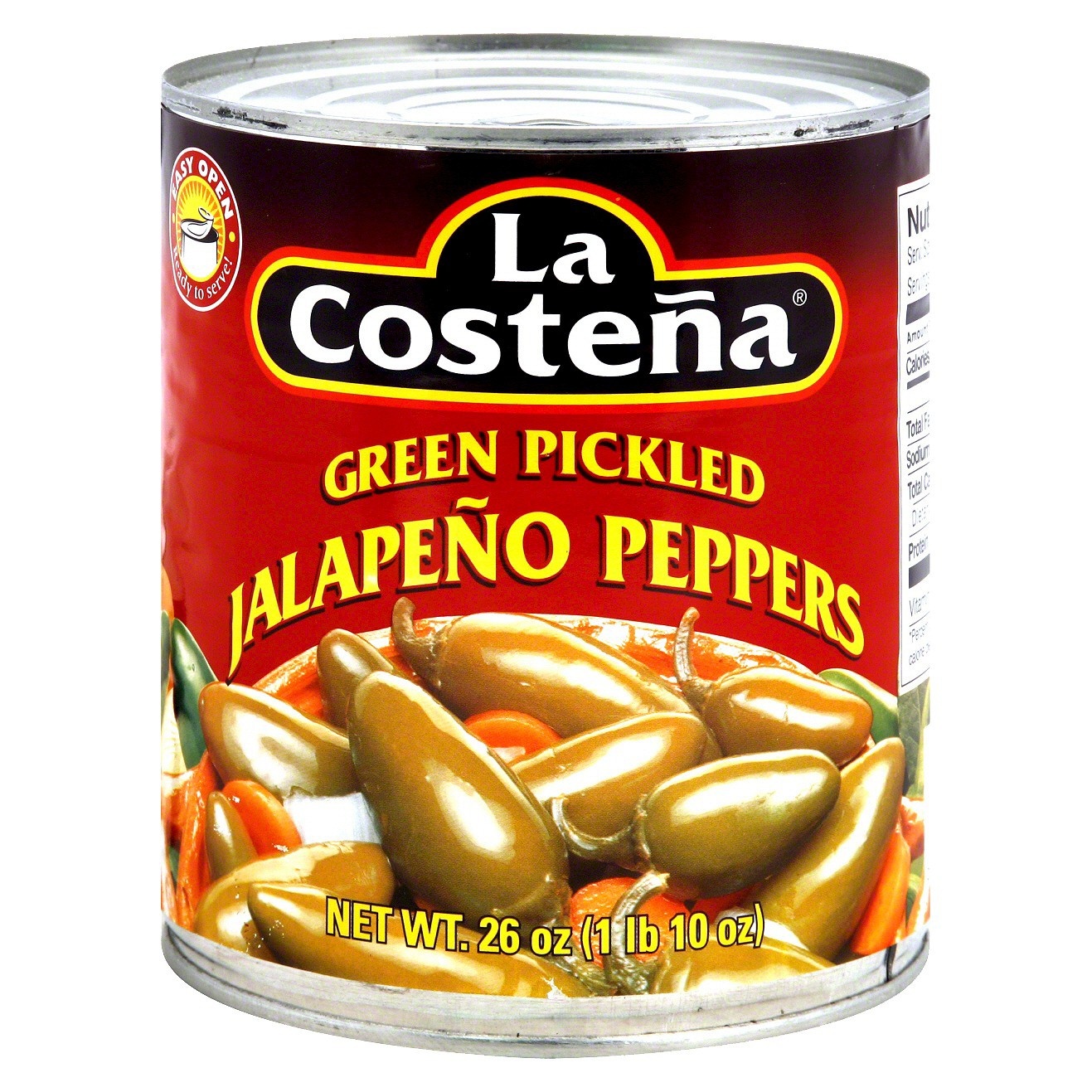 slide 1 of 6, La Costeña Green Pickled Jalapeno Peppers, 26 oz