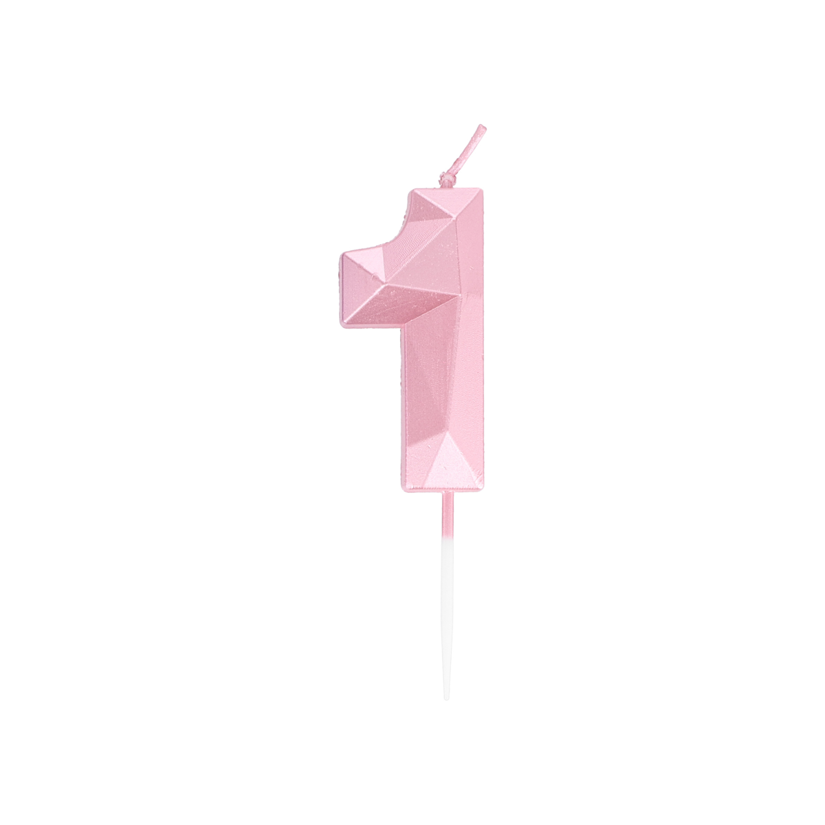 slide 2 of 2, Meijer Birthday Candle Pink Number 1, 1 ct