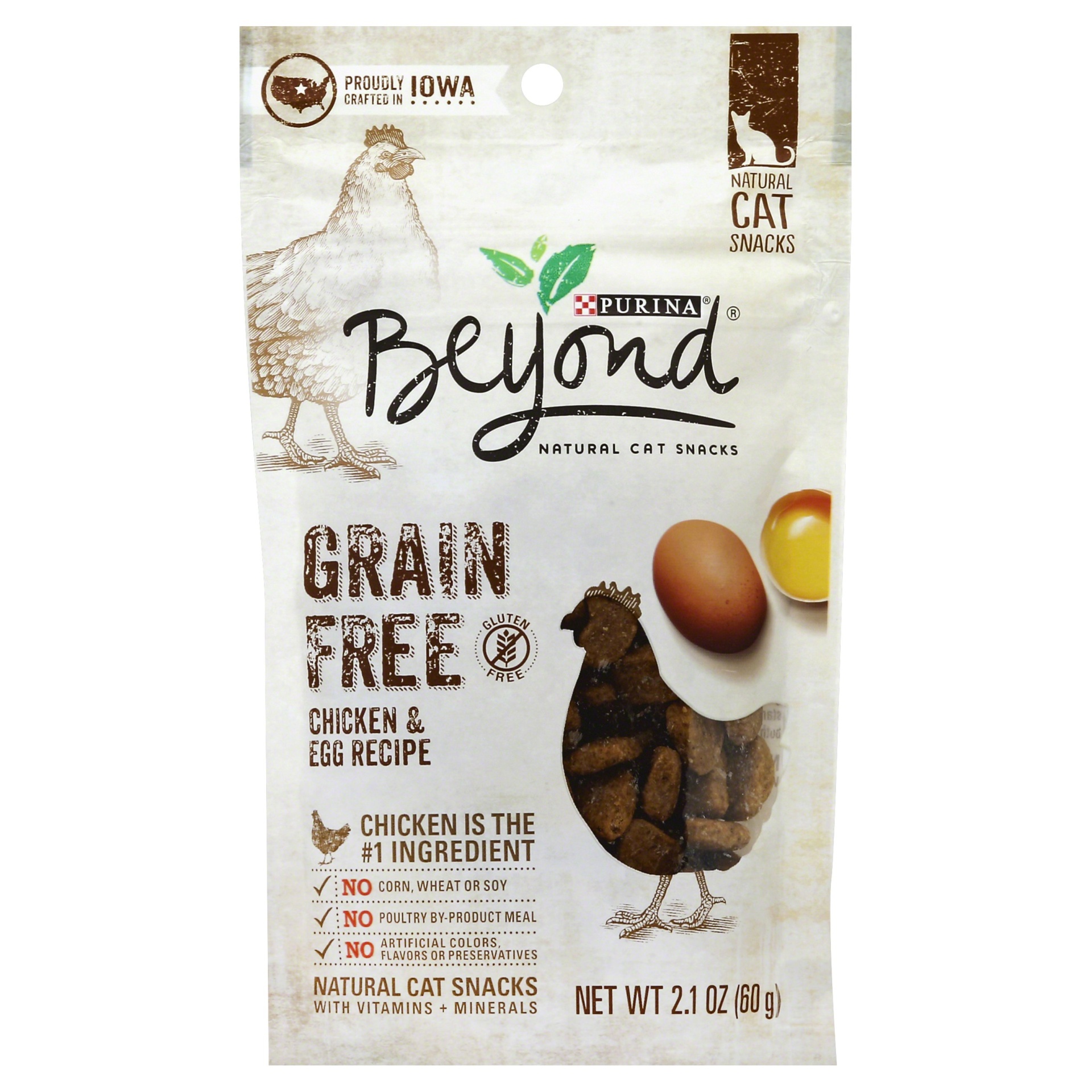 slide 1 of 5, Beyond Grain Free Chicken & Egg Recipe Natural Cat Snacks, 2.1 oz