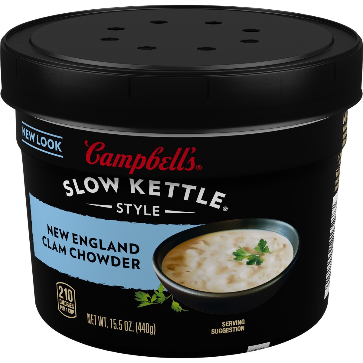 slide 9 of 11, Campbell's Slow Kettle Style New England Clam Chowder, 15.5 oz. Tub, 15.5 oz