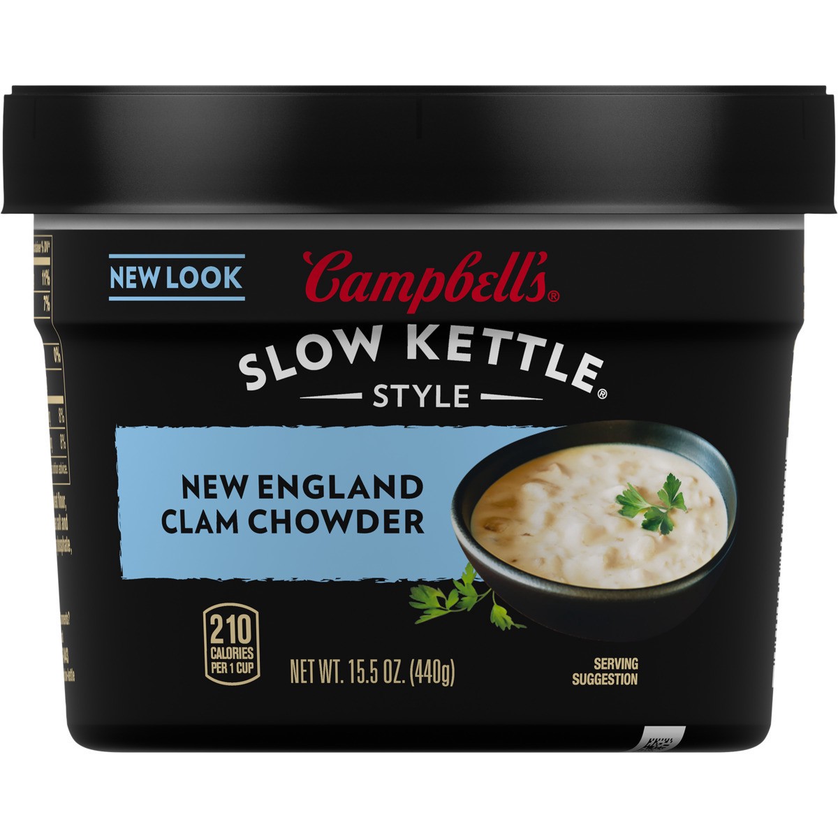 slide 7 of 11, Campbell's Slow Kettle Style New England Clam Chowder, 15.5 oz. Tub, 15.5 oz