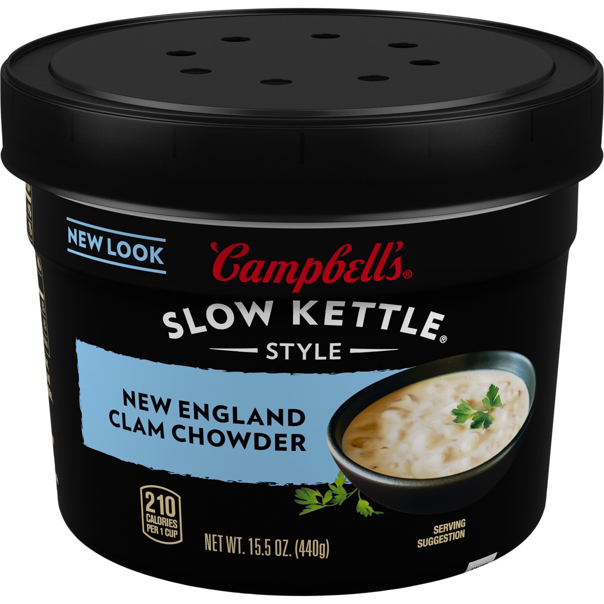 slide 8 of 11, Campbell's Slow Kettle Style New England Clam Chowder, 15.5 oz. Tub, 15.5 oz