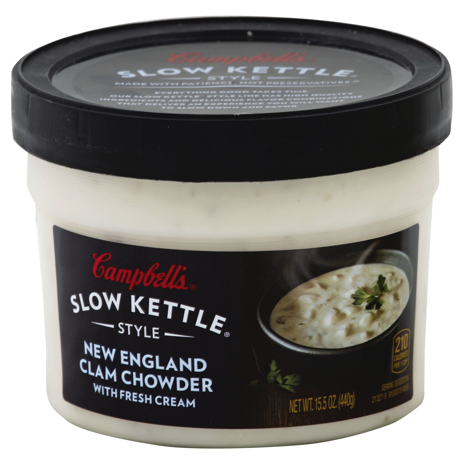 Campbell's Slow Kettle Style New England Clam Chowder Soup Microwaveable Bowl 15.5 oz Shipt