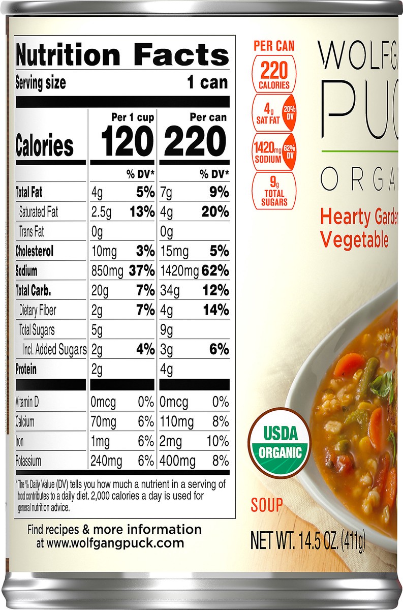 slide 12 of 13, Wolfgang Puck Thick Veg Organic Soup, 14.5 oz