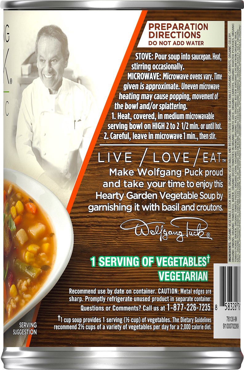 slide 6 of 13, Wolfgang Puck Thick Veg Organic Soup, 14.5 oz