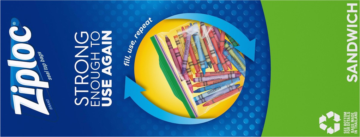 slide 4 of 6, Ziploc Sandwich Bags with EasyGuide™ 90 Count, 90 ct