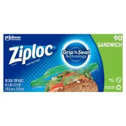 Ziploc Brand Sandwich Bags, Plastic Sandwich Bags