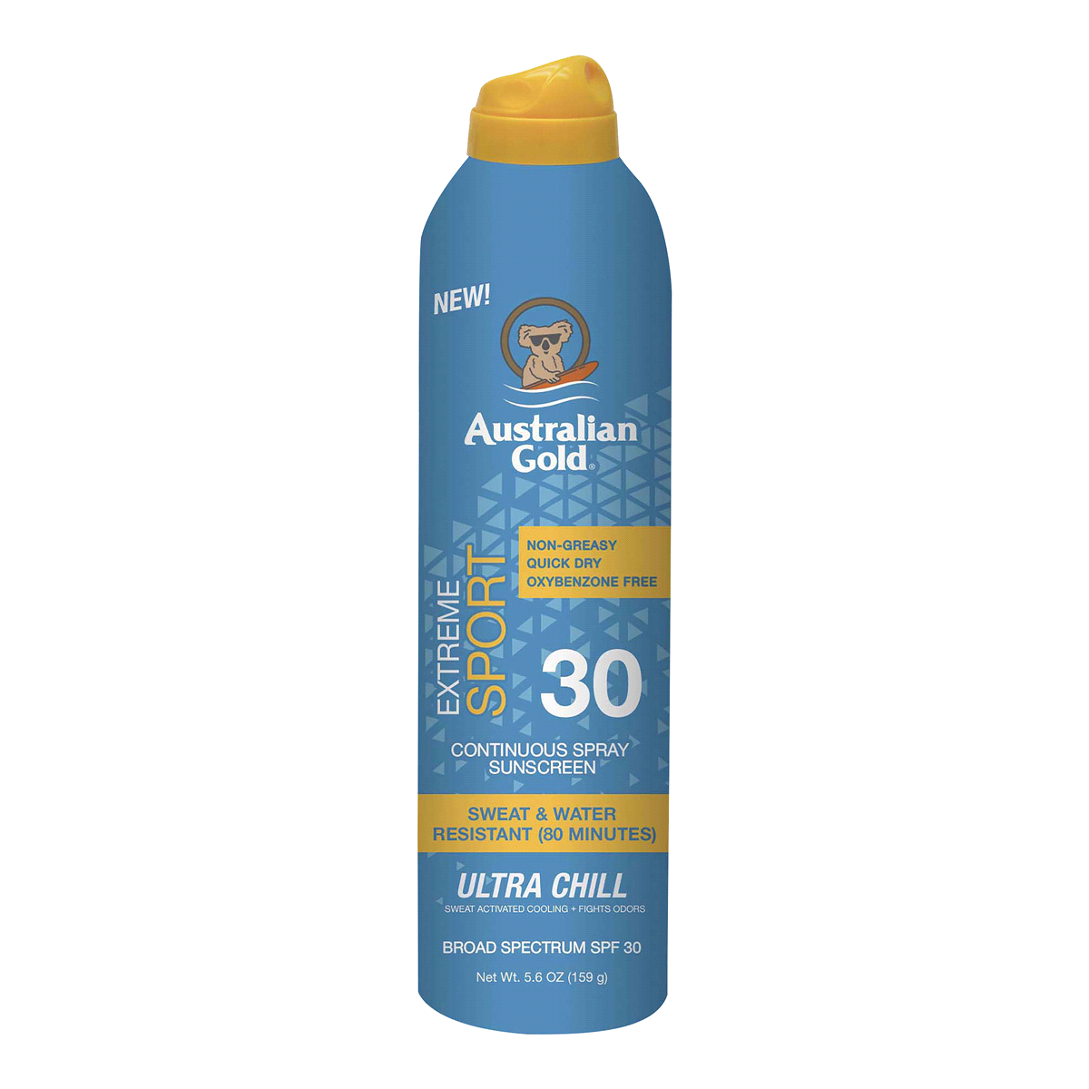 slide 1 of 5, Australian Gold Extreme Sport Ultra Chill Continuous Spray Sunscreen, SPF 30, 6 oz