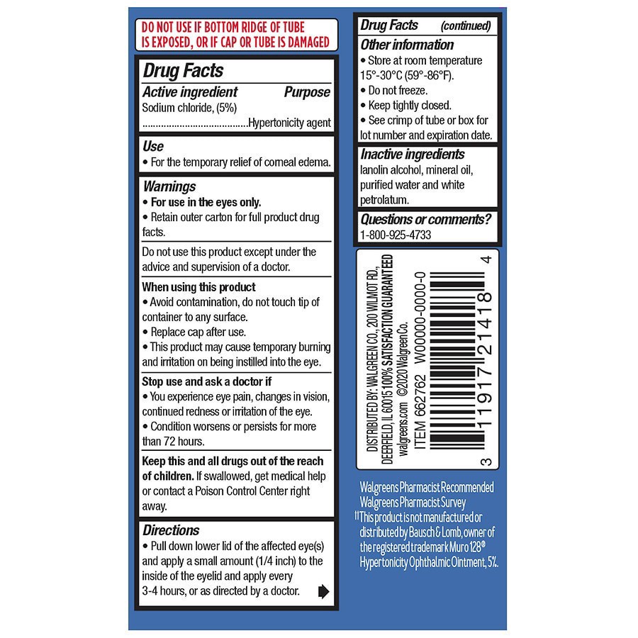 slide 2 of 2, Walgreens Sodium Chloride Ointment 5%, 0.13 oz