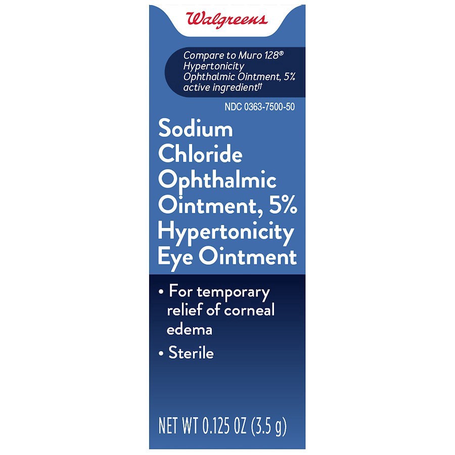 slide 1 of 2, Walgreens Sodium Chloride Ointment 5%, 0.13 oz