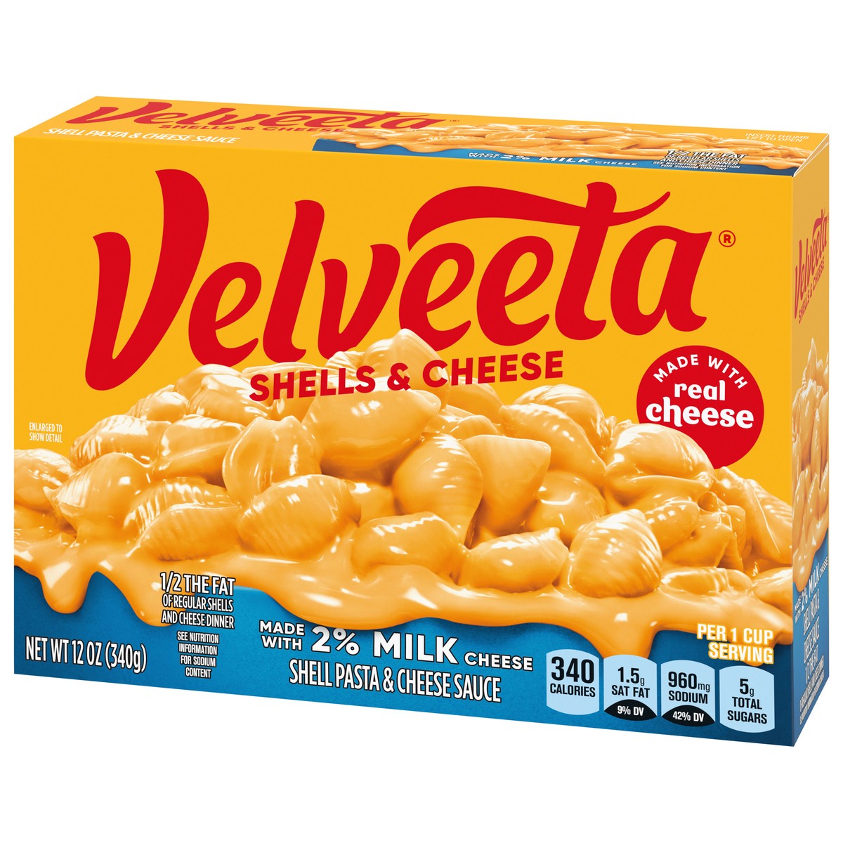 slide 3 of 9, Velveeta Shells & Cheese Mac and Cheese Dinner with 2% Milk - 12oz, 12 oz