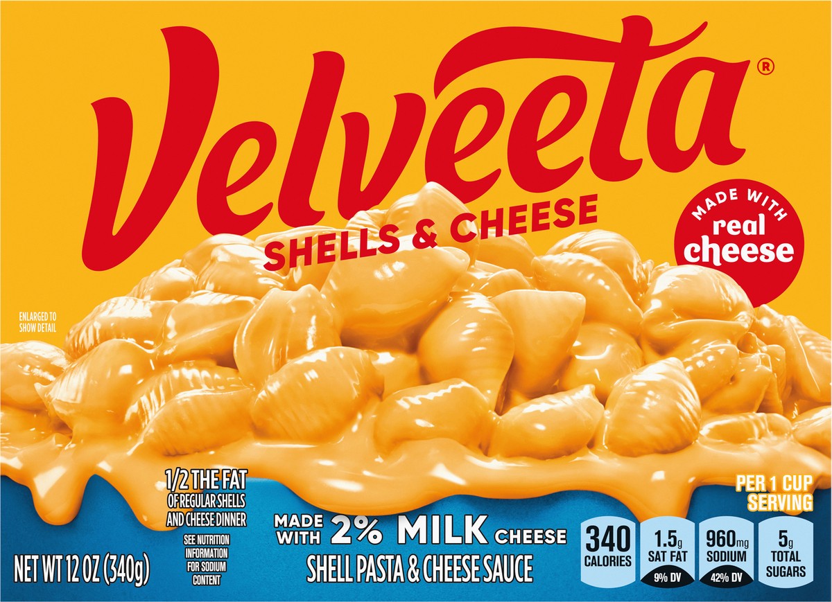 slide 6 of 9, Velveeta Shells & Cheese Mac and Cheese Dinner with 2% Milk - 12oz, 12 oz