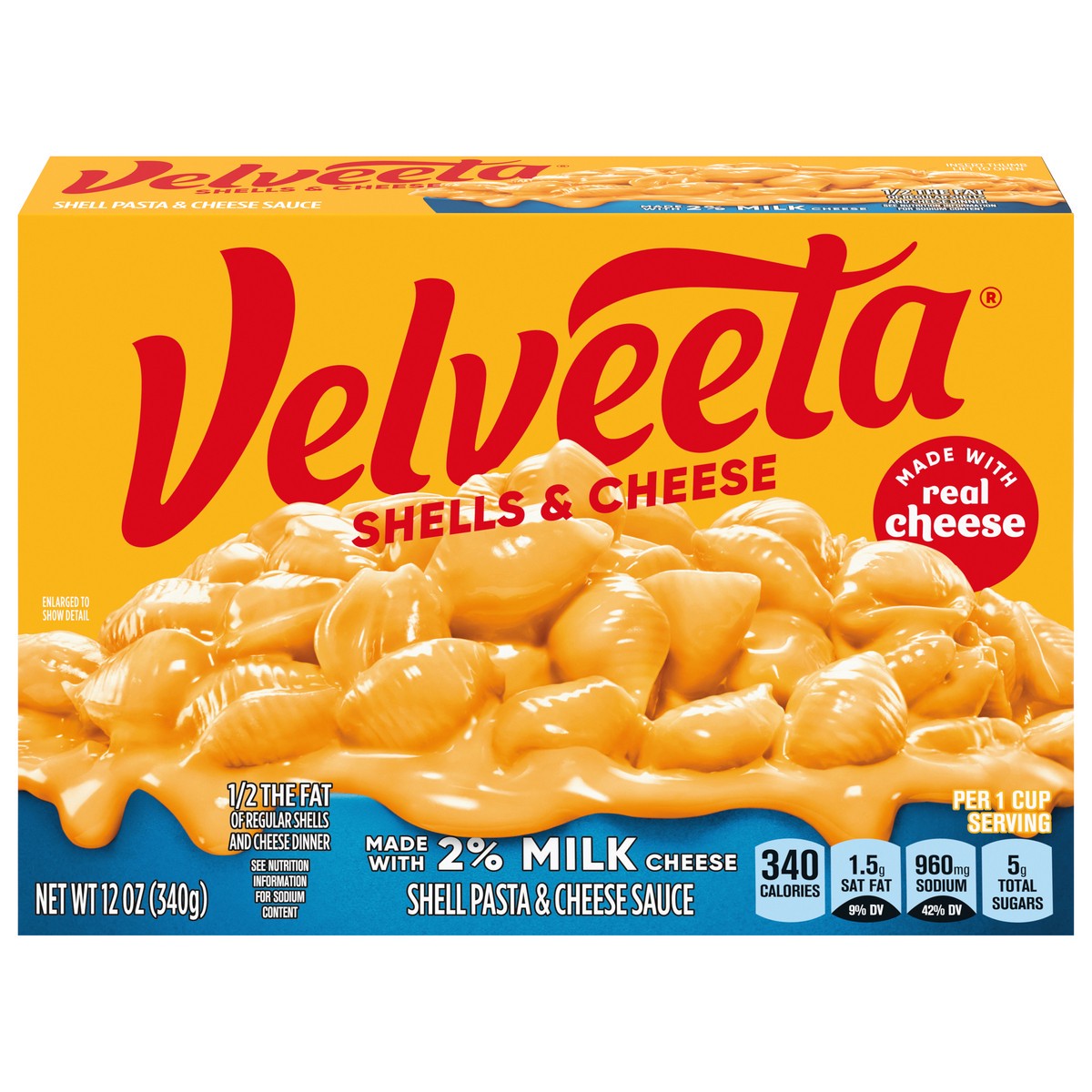 slide 1 of 9, Velveeta Shells & Cheese Mac and Cheese Dinner with 2% Milk - 12oz, 12 oz