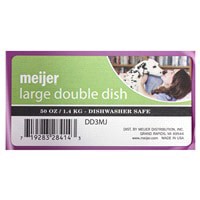 slide 3 of 5, Meijer Double Diner Pet Dish, Large, 50 oz