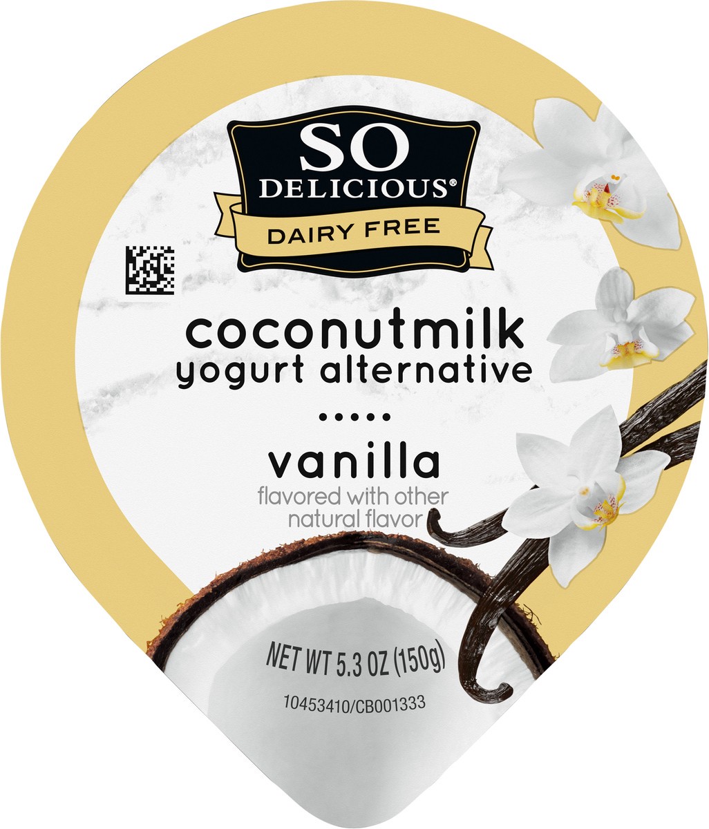 slide 6 of 15, So Delicious Dairy Free Coconut Milk Yogurt Alternative, Vanilla, Vegan, Gluten Free, Non-GMO, Creamy Plant Based Yogurt Alternative, 5.3 oz Container, 5.3 oz