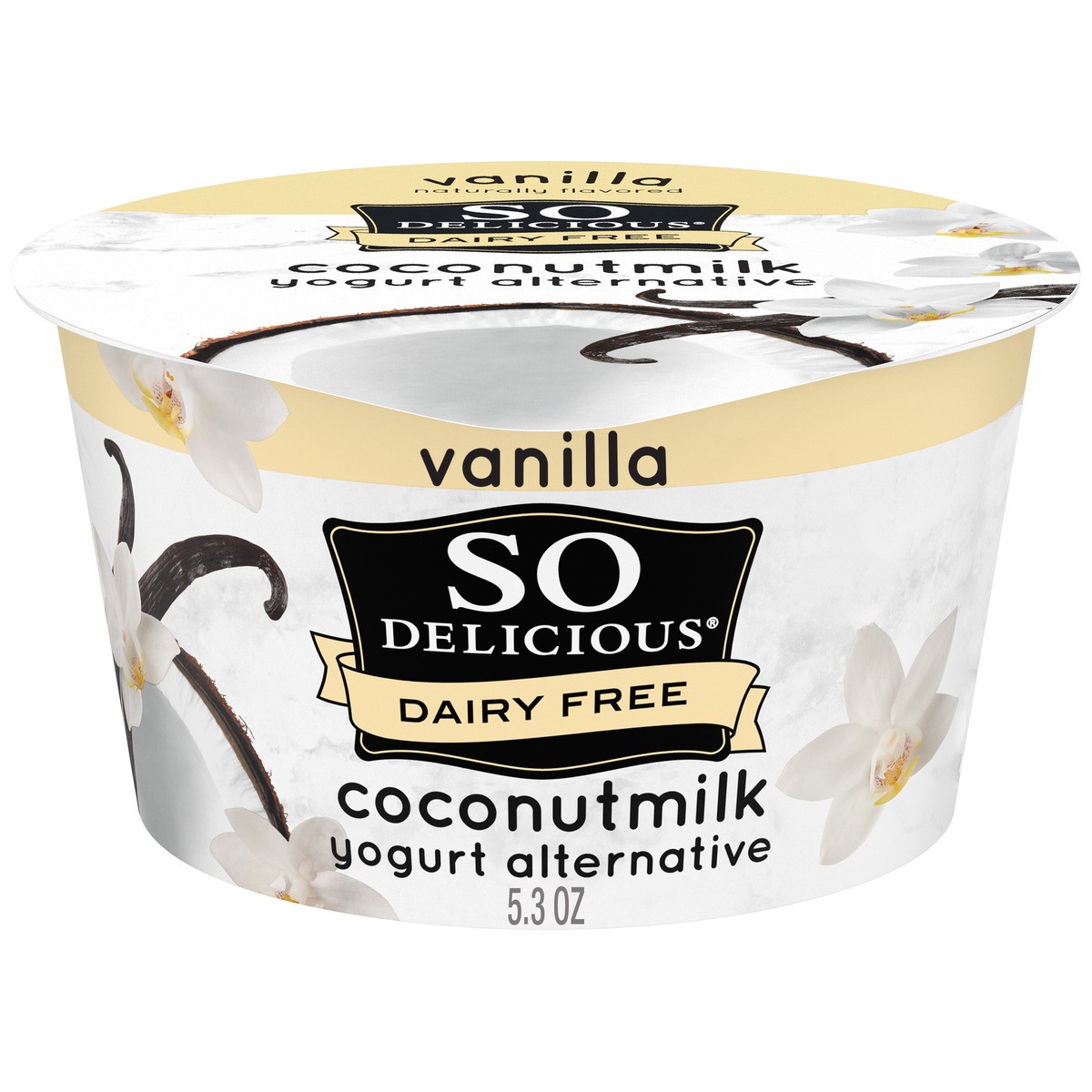 slide 9 of 15, So Delicious Dairy Free Coconut Milk Yogurt Alternative, Vanilla, Vegan, Gluten Free, Non-GMO, Creamy Plant Based Yogurt Alternative, 5.3 oz Container, 5.3 oz