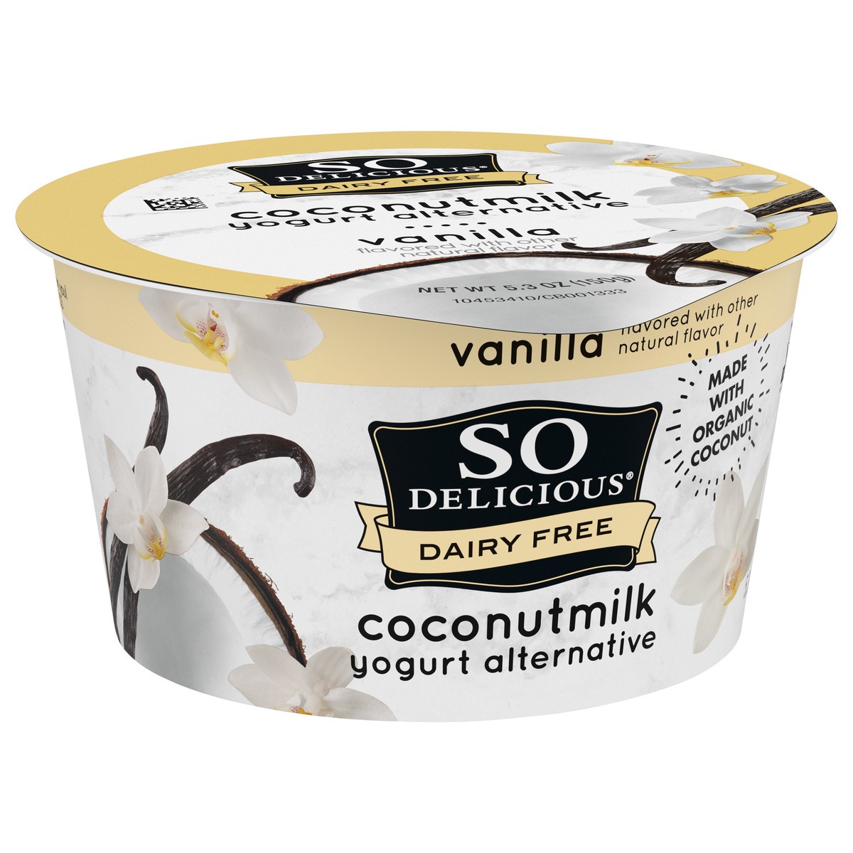 slide 5 of 15, So Delicious Dairy Free Coconut Milk Yogurt Alternative, Vanilla, Vegan, Gluten Free, Non-GMO, Creamy Plant Based Yogurt Alternative, 5.3 oz Container, 5.3 oz