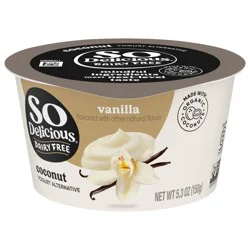 So Delicious Coconut Milk Yogurt Alternative, Vanilla, Vegan, Gluten Free, 5.3 oz Container
