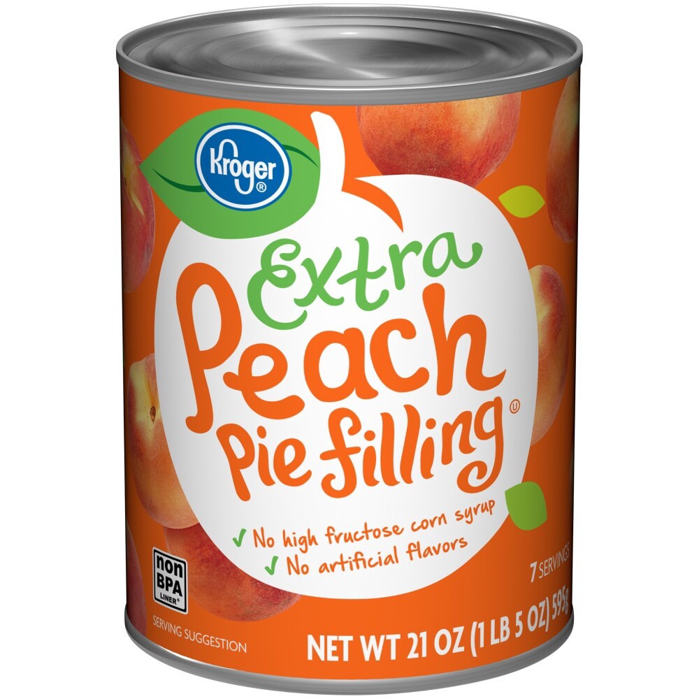 slide 2 of 3, Kroger Extra Peach Pie Filling, 21 oz