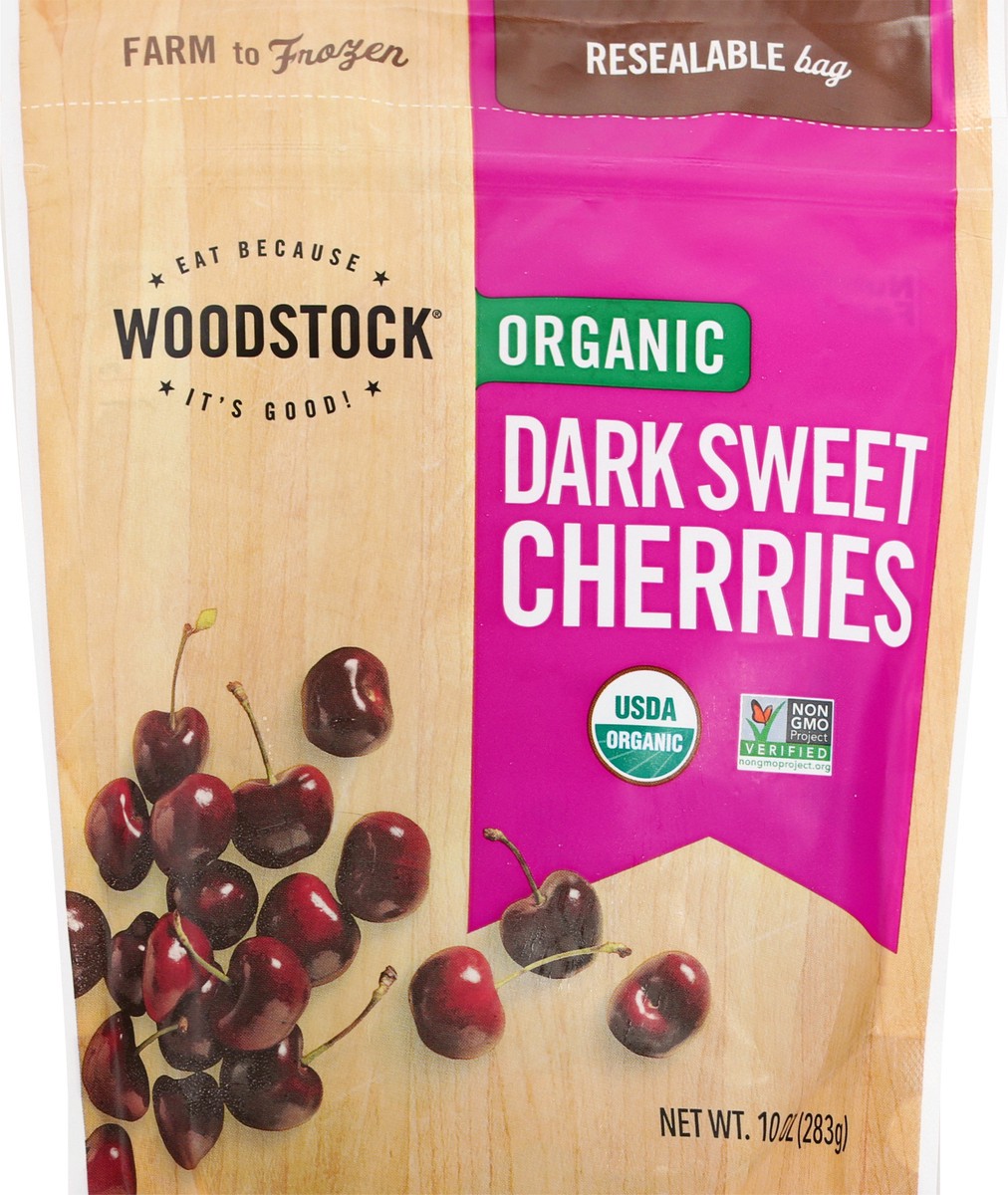 slide 4 of 12, Woodstock Organic Dark Sweet Cherries 10 oz, 10 oz