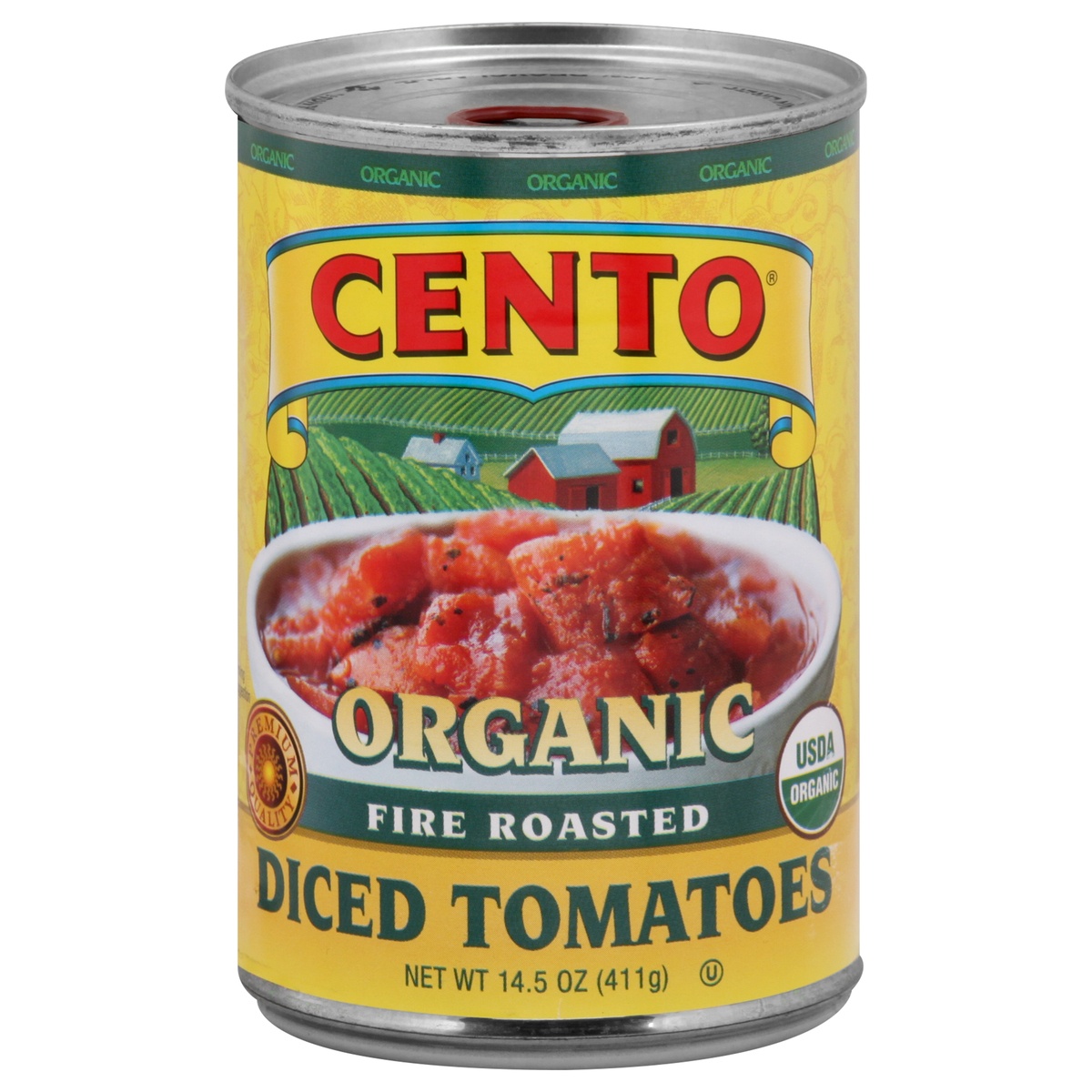 slide 1 of 1, Cento Tomatoes Fire Roasted Diced Og, 14.5 oz